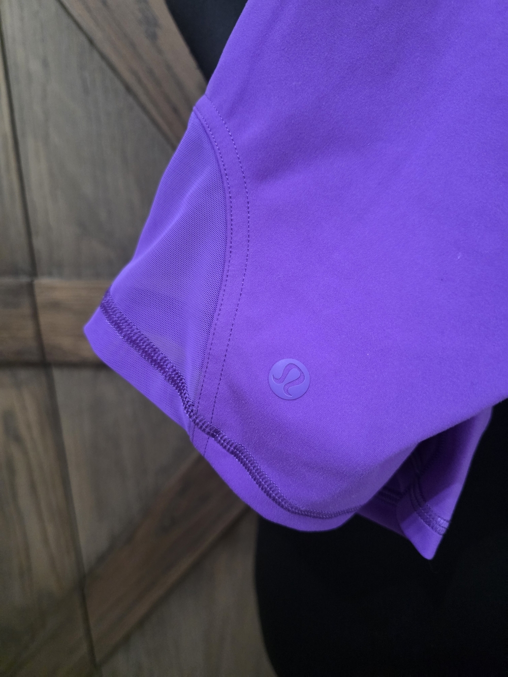 Lululemon Wunder Train High-Rise Purple Bike Shorts - Picture 3 of 4